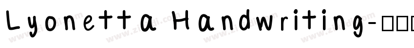 Lyonetta Handwriting字体转换